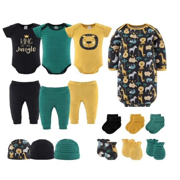 Layette Gift Set for Baby Boys, King of the Jungle, 16
